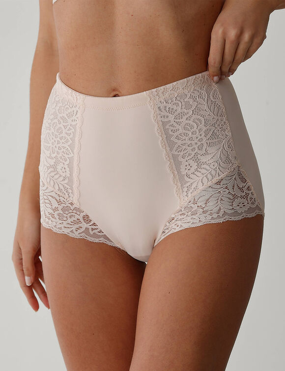 Gaine affinante plastron dentelle - maintien  (nude) Gaine affinante plastron dentelle - maintien  (nude)